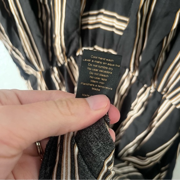 Uma & Leopold Dress Women's XL Anita Pinstripe Flowy Caftan NWT - Picture 10 of 14